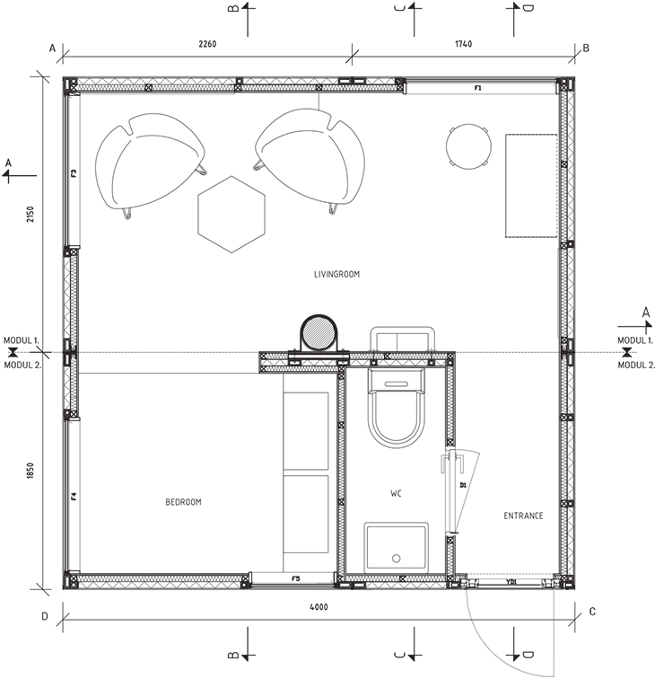 Archisearch - Tham & Videgård / Tree Hotel, Mirrorcube, Entrance Plan